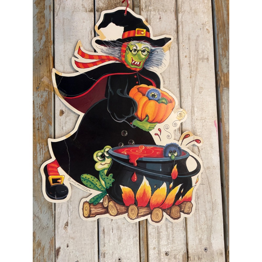 Vintage Amscan Halloween Witch Cauldron Die Cut Wall Decoration 19735 Hong Kong